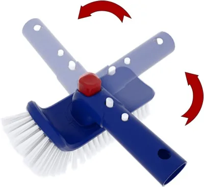 Factory Wholesale Plastic Manual Rotatable Pool Cleaner Frosted Step Corner Swimming Pool Brush