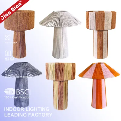 Japanese Wabi Sabi Handmade Paper Rope Woven Decorative Bedside Light Aesthetic Hotel Living Room Desk Lamp Table Lamp