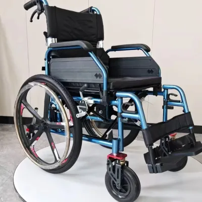 2025 OEM Customizable Aluminum Manual Wheelchair Height Adjustable Light Weight Mobility Aid for Rehabilitation
