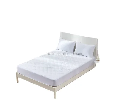 Hot Sale 100% Cotton Polyester Comfortable Microfiber Filled Quilted Bed Pad Waterproof Mattress Adults Knitted Plain Hospital