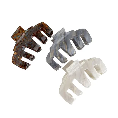 High Quality Eco-Friendly Custom Korean Acetate Fashion Elegant 10x6cm Large Women Hair Claw Clip for Prom/Daily Use