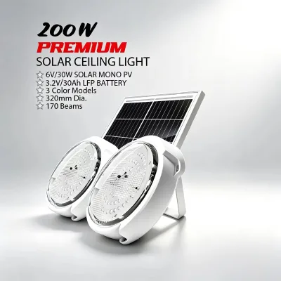 Top Sale Round Ceiling Lamp 200w 300w Remote Control Separate Panel Smart Indoor Home Lighting Solar Ceiling Light