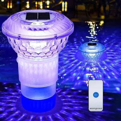 Adjustable Release & Easy Opening Pool Light, Fit 4x3 Inch Chlorine Tabs Holder Floater for Spa Hot Tub Swimming Pool