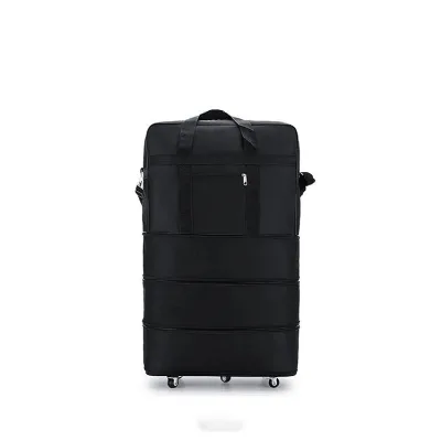 Waterproof Black Custom Pattern Pull Rod Travel Bag Multi-wheeled Portable Large-capacity Suitcase