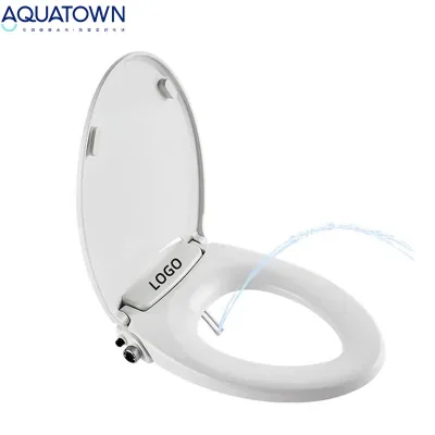 Hot Selling High Quality Non-Electric Slow-Close Bidet Toilet Seat with Dual Nozzles Plastic Material Clean Vagina Toilet Seat