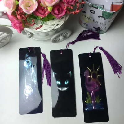 Plastic 3d Hologram Animal Lenticular Bookmark Children Kids Book Marks Double Side Printed Bookmark