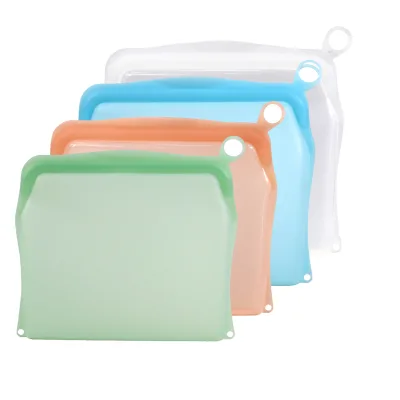 Hot Selling 500/1000/1500ML BPA Free Food Grade Reusable Silicone Food Storage Bag