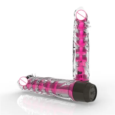 Screw Thread Design Vibrator Dildo Vibrator for Female Massager