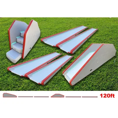 Portable Inflatable Connect Slide Heavy Duty Drop Stitch Water Slide for Backyard & Lakeside Summer Water Fun