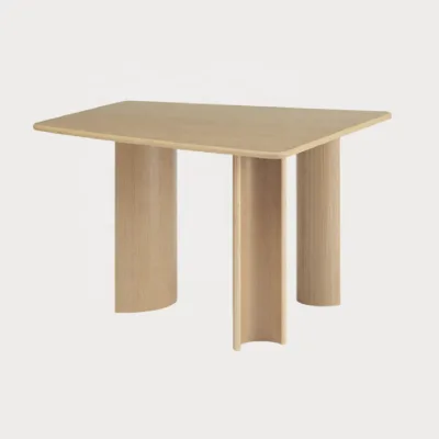 Modern Minimalist MDF Dining Table Unique Special Shaped Leg Design Wood Veneer Dining Table for Home Restaurant Hotel Project