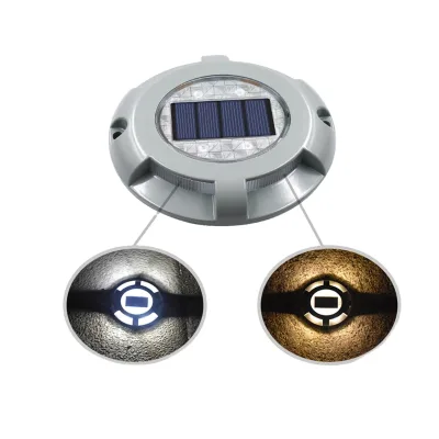 Waterproof IP65 Solar Garden Step Lights Outdoor Driveway Deck Path Street Floor Lighting Two-color Change Light Sensor Control