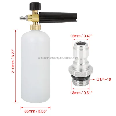 The Wide Neck Adjustable Snow Bubble Spray Gun Is Suitable for Foam Cannons in Pressure Washers