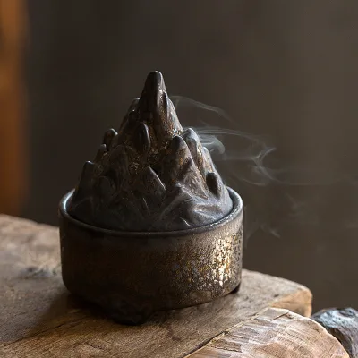 Vintage Ceramic Incense burner Household Zen Incense burner Sandalwood Tibetan Incense Holder