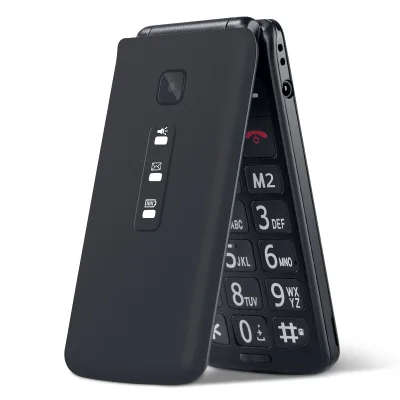 D370 4G Flip Mobile Phone Dual Sim Keyboard Cell Phone Loud Speaker Camera 1000mAh Portable Flip Phone