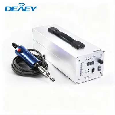 New Ultrasonic Spot Welder Portable Straight Shank Type Custom Logo Manual Miniature Plastic Ribbon Sealing Machine 800W 40KHz