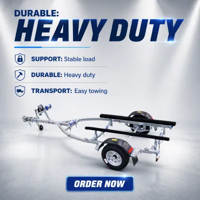 Hot Sale Single Axle Boat Trailer 750kg with CE Certification for 10-14ft Boat