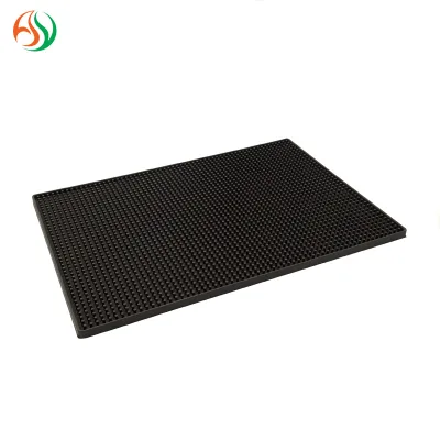 AY Beautiful Eco Friendly Rubber Beer Bar Mats Led Rubber Anti Slip Washable Personalised Soft Large Bar Mat Custom logo