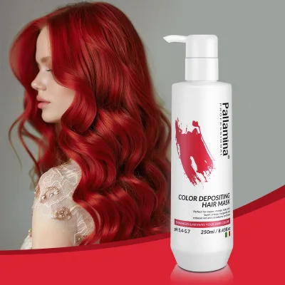 For 250ml Organic Keratin Hair Mask 2-IN-1 Lasting Color Protection Anti-Fading Cream Color Depositing Lock Repair Hair
