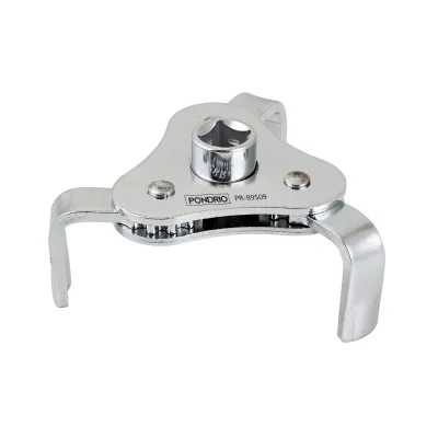 PONDRIO Heavy Duty High Carbon Steel Chrome Plated Universal Oil Filter Wrench Three-Claw 102mm Removal Tool 1 Year Repair