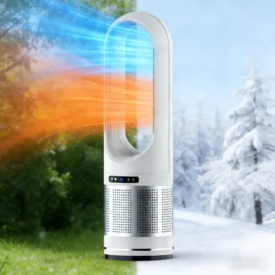 Hot Style Fast Heat Ceramic PTC Portable Floor Tower Fan Heater Bladeless Fan with HEPA 13 Filter