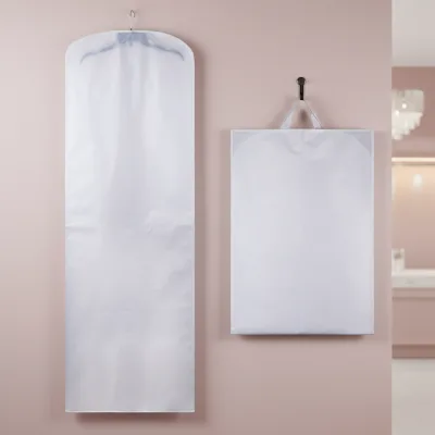 Professional White Custom Material Garment Cover for Wedding Dresses & Suits Dustproof Reusable