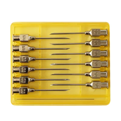 12 Pcs Thickened Stainless Steel 14G Needle Animal Pig Veterinary Syringe Needle Chicken Farm Duck Pigeon Husbandry Equipment
