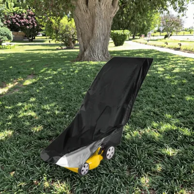 Heavy Duty Waterproof Fabric Lawn Mower Cover UV Protector Foldable Stackable for Push Mower Universal Fit