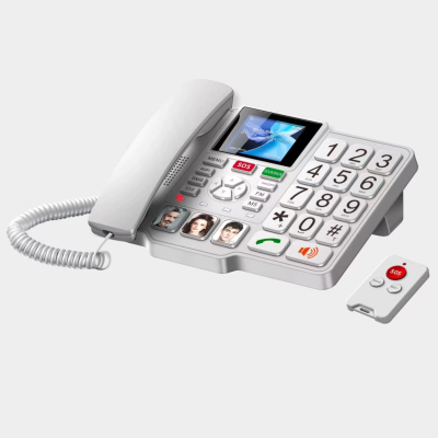 Best 4G Cordless Landline Home House Phone Telephone with SOS/Big Button/Remote Control for Seniors Elderly Old People