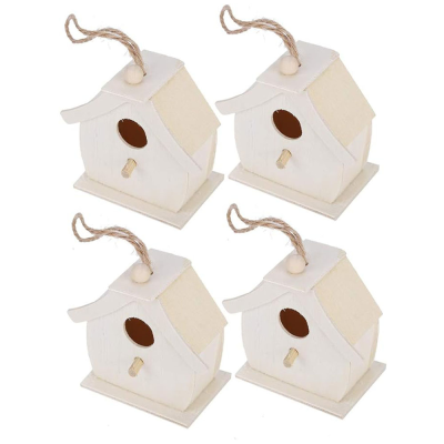 Wooden Bird House Natural Bird House Garden Decoration Suitable for Outdoor House Gifts for Children