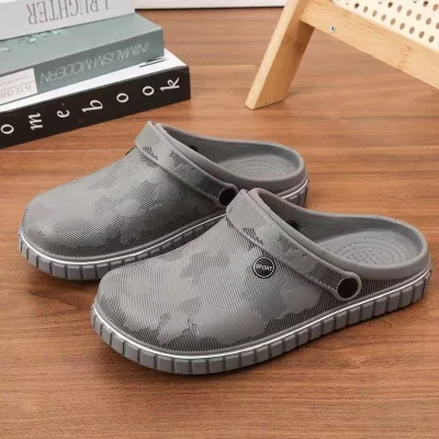 YOUXI Sandals Slippers Autumn Summer Spring Soft Bottom EVA Midsole Beach Home Wear Non-Slip Men's Slip Half-Drag Casual Driving