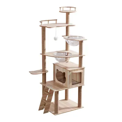 Customizable Geometric Cat Climbing Frame With Scraper Rod Grinding Claw Cat Climbing Frame Multi-level Cat Tree