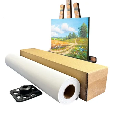 Heavy Weight Glossy/matte 420gsm Poly-Cotton Canvas Roll Excellent Print Clarity for Framed Art for Eco-solvent Printing