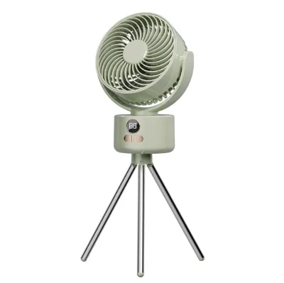 Camping Fan With Battery Indicator,Battery Powered Desk Fan Small Table Fan with Tripod for Bedroom Home Camping Tent Office