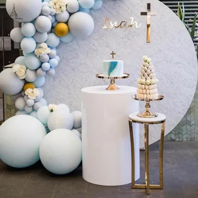 Gold Plinth Three Sizes Metal Dessert Table Wedding  Gold Stainless Steel Cake Table Wedding Decoration