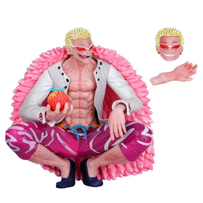 15cm PVC One Pieces Sitting Donquixote Doflamingo Anime Figure for Collection Decoration Model Toys