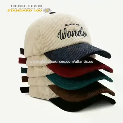 Custom Different Material 5 Panel Hat Adjustable Corduroy Baseball Caps golf hat