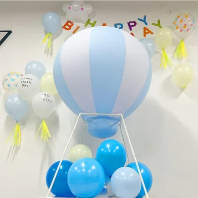 Hot Air Balloon Inflatable Decorative Balloon Baby Shower Party Balloon With Standing Frame for Indoor or Outdoor Events