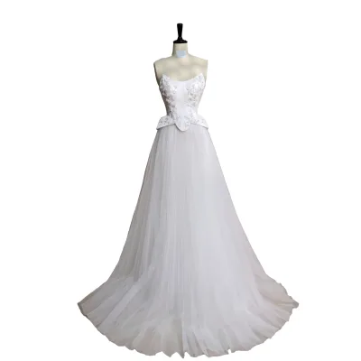 Luxury Royal White Satin Mermaid Ball Gown Sweetheart Crystal Appliques Elegant Lace Split Floor-Length Wedding Dress Floral