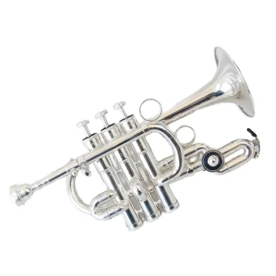 Chinese Brand FOCUS Professional Trumpet High-End Musical Instrument Trumpet Silver Plated Cupronickel Slides Piccolo Trumpet