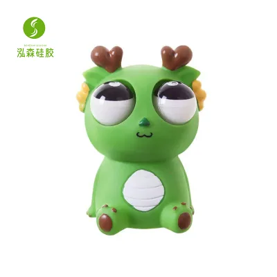 ODM Custom Logo Best-Selling Cute Dragon Eyeball Toy Anti-Stress Eye Popping Squeeze Toy Silicone Funny Fidget Toy