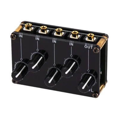 Hot Selling Audio Recording Equipment 4CH Stereo Line Mini Mixer Portable Passive Mixer Mixer Controller Hub