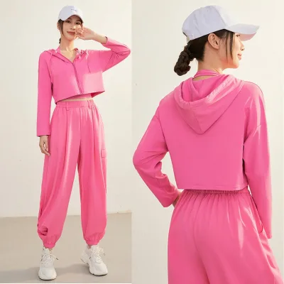 Aoyema Hot Sale Women Casual Long Sleeve Loose Solid Color Full Zipper Thermal Youth Sweatshirts With Hoodies Fashion Jacket