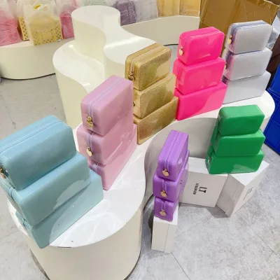 Organizer Jelly PVC Cosmetic Bag Multi-function Zipper Travel Makeup Grooming Organizers Small Waterproof Cosmetic Pouch Girls