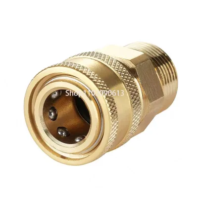 M22 Male 1/4\" Female Quick Connect Adapter High-Pressure Cleaning Machine Copper Connector for Car Washer