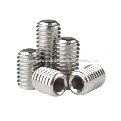 Din913 304 stainless steel hexagon socket set screws with flat head set screws