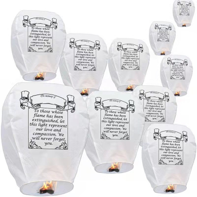 New Year Lantern for Wedding / Festival / Outdoor Party Blessing Sky Lantern Festival Party Blessing Wishing Lantern Balloon