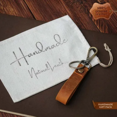 Wholesale Personalized Leather Keyrings Blanks Custom Engraved Leather Keychain Gift for Valentine's Day Gift