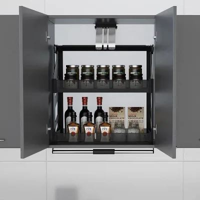 Kitchen Cabinet Lift Cabinet Top Wall Cabinet Vertical Drop Down Lifting Storage Rack
