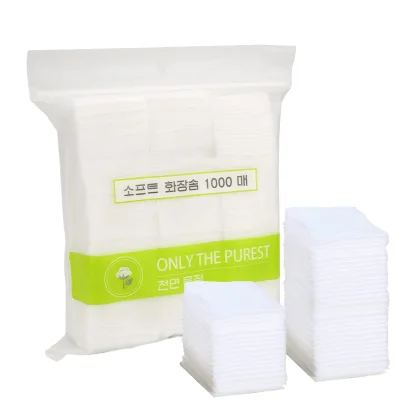 Square Cotton Pads Makeup Remover Facial Cleansing Cotton Rounds Skincare Disposable Cosmetic Pads for Face Beauty