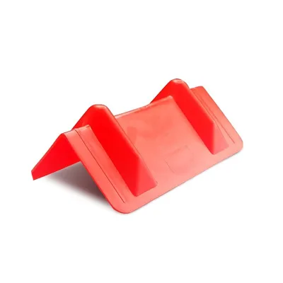 Flatbed Edge Protector 6" PP Red Sharp Curve Corner Guard for Flatbed Cargo Loads, Edge & Strap Protection
